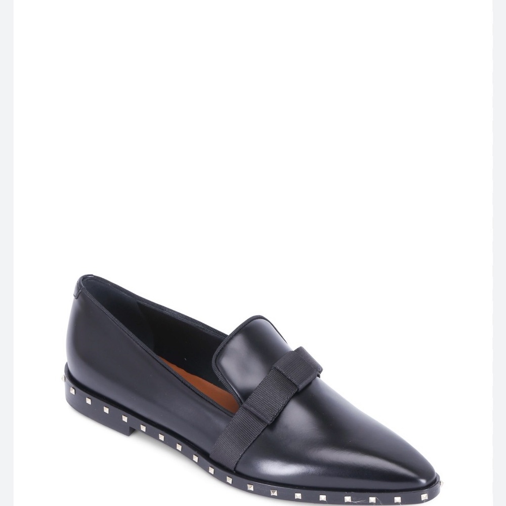 Valentino Garavani Black Studded Flats